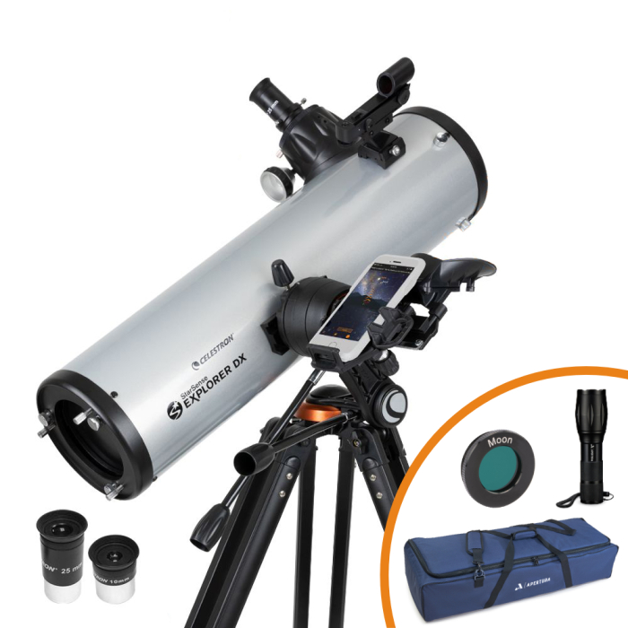 Celestron StarSense Explorer DX 130AZ Newtonian Reflector Telescope Bundle