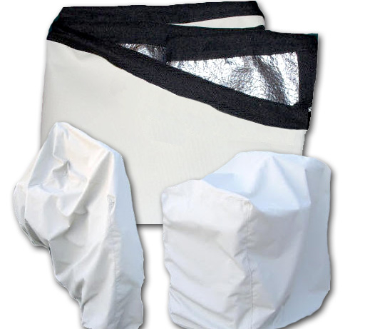TeleGizmos 365 Series Cover for 10 Equatorial Mounted Newtonians TeleGizmos 365 Heavy-Duty Telescope Cover with Close Up of Material and Lining
