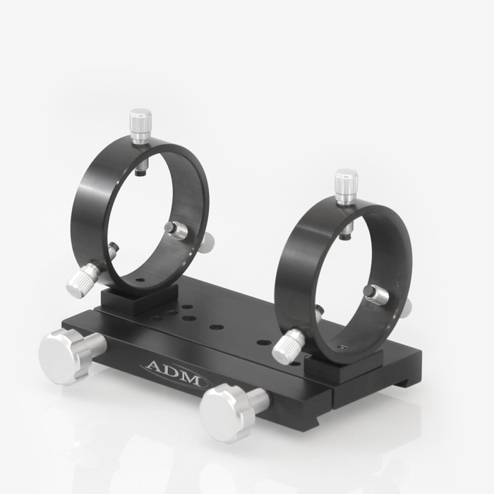 ADM Accessories 75 mm Guidescope Ring Set wSingle 7 Dovetail Adapter ADM Adjustable Guidescope Ring Set wSingle 7 Dovetail Saddle Adapter - 75 mm
