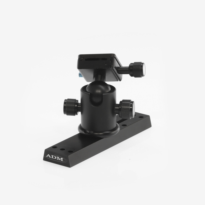 ADM Ball Head with Universal Vixen-Style Dovetail Bar ADM Accessories Ball Head Camera Mount on Universal Dovetail Bar for Vixen Style Mounts
