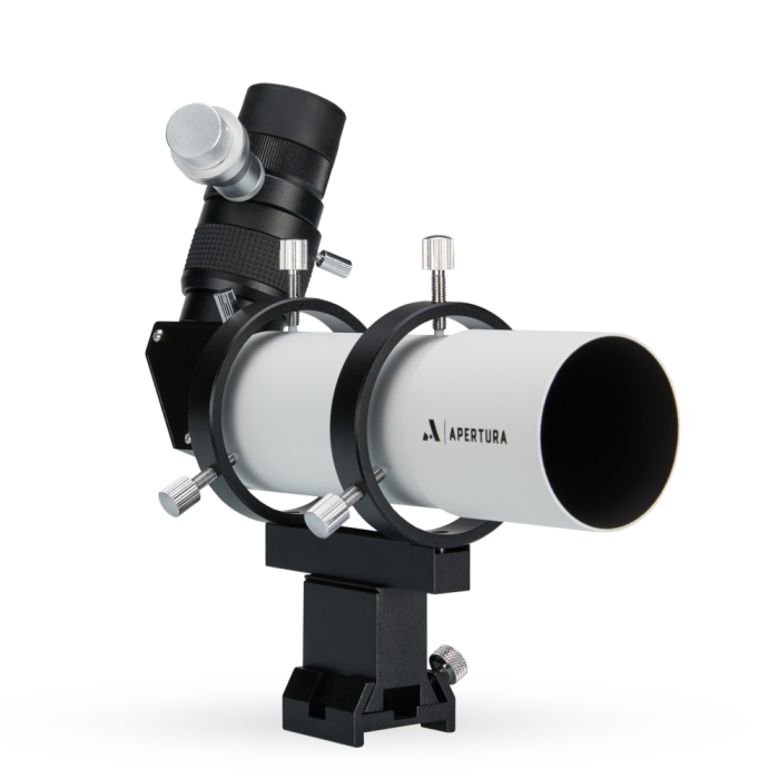 Apertura 10 x 50 Right Angle Finder Scope with Illuminated Reticle Eyepiece - White