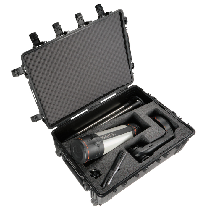 Apertura Deluxe Hard Case for Celestron Origin Smart Telescope Apertura Deluxe Hard Case for Celestron Origin open with telescope installed