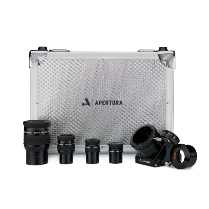 Apertura Wide Angle 70deg 1.253447234 Eyepiece amp SCT Quartz Diagonal Kit with Carry Case