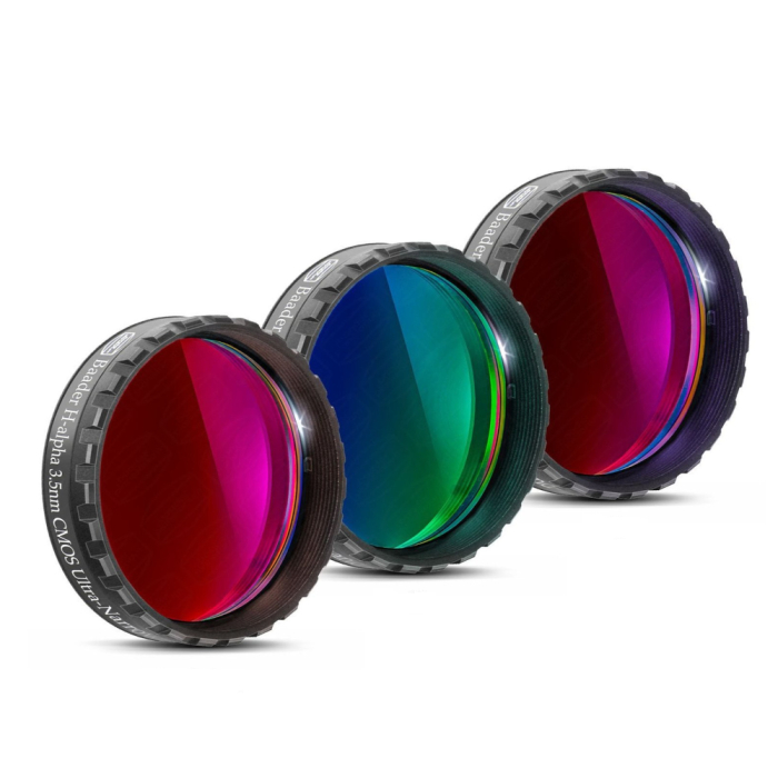 Baader 3.5- 4 nm Ultra-Narrowband 1.25 Filter Set H-AlphaO-IIIS-II Baader H-alpha 3.5 nanometer OIII 4 nanometer and SII 4 nanometer filter set for 1.25 inch telescope eyepieces