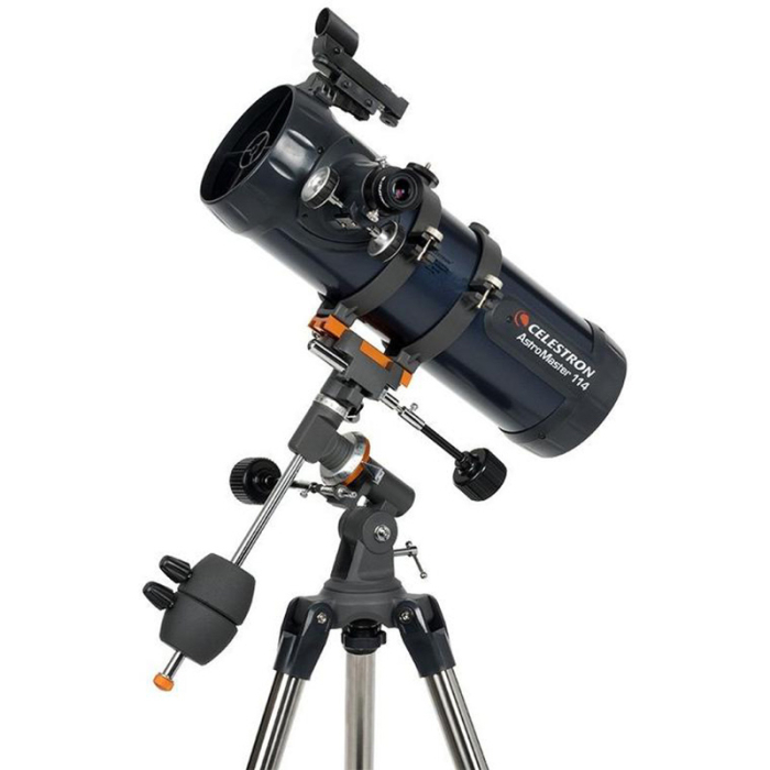 Celestron AstroMaster 114 EQ - 114 mm Newtonian Reflector Telescope on Equatorial Mount Celestron AstroMaster 114 Equatorial Reflector Telescope