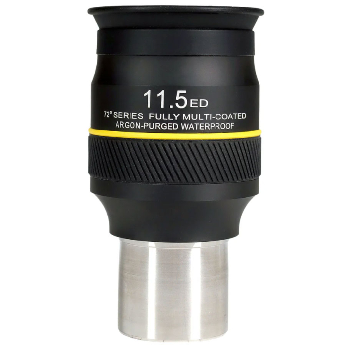 Explore Scientific 72 ED Waterproof 11.5 mm 1.25 Eyepiece Explore Scientific 72 ED Waterproof 11.5 mm 1.25 Eyepiece Upright with information stamp centered in frame
