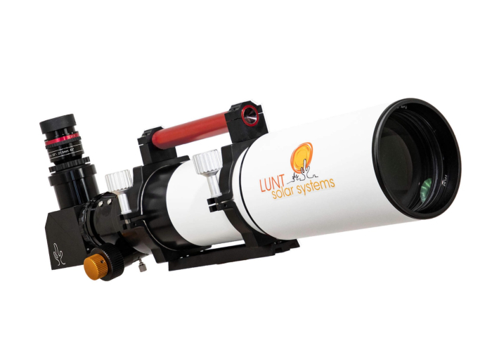 Lunt 100 mm Modular H-Alpha Solar Telescope - Advanced Package Lunt LS100MT Modular Solar Telescope set up in White Light mode.