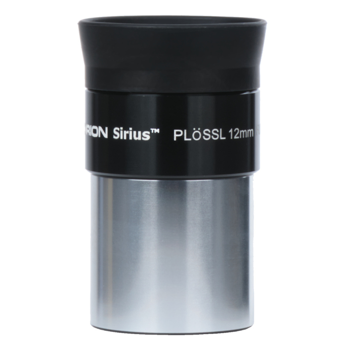 Orion 12 mm Sirius Plossl 1.25 Eyepiece Orion 12 mm Sirius Plossl 1.25 Eyepiece upright side profile