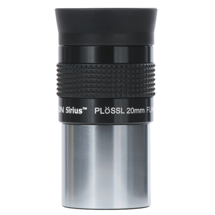 Orion 20 mm Sirius Plossl 1.25 Eyepiece Orion 20 mm Sirius Plossl 1.25 Eyepiece upright side profile