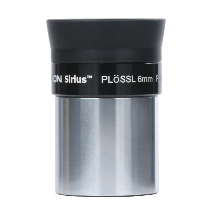 Orion 6 mm Sirius Plossl 1.25 Eyepiece Orion 6 mm Sirius Plossl 1.25 Eyepiece upright side profile