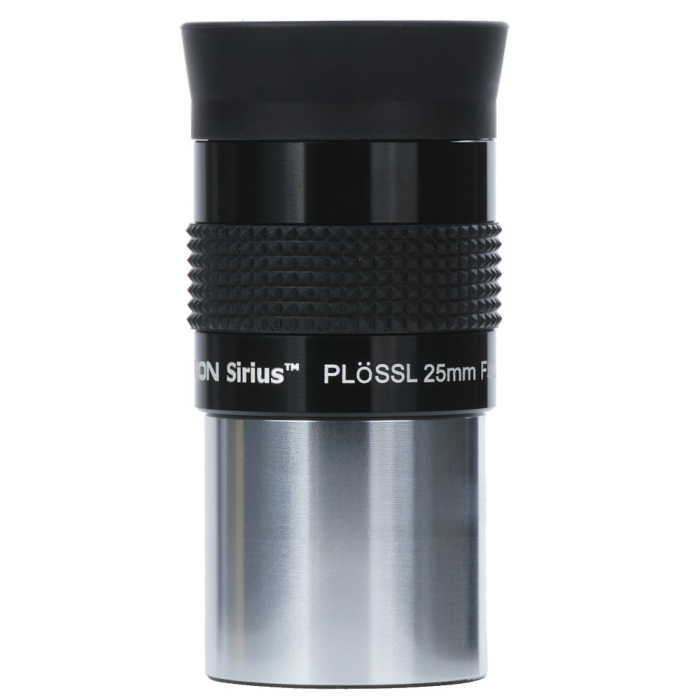 Orion 25 mm Sirius Plossl 1.25 Eyepiece Orion 25 mm Sirius Plossl 1.25 Eyepiece upright side profile
