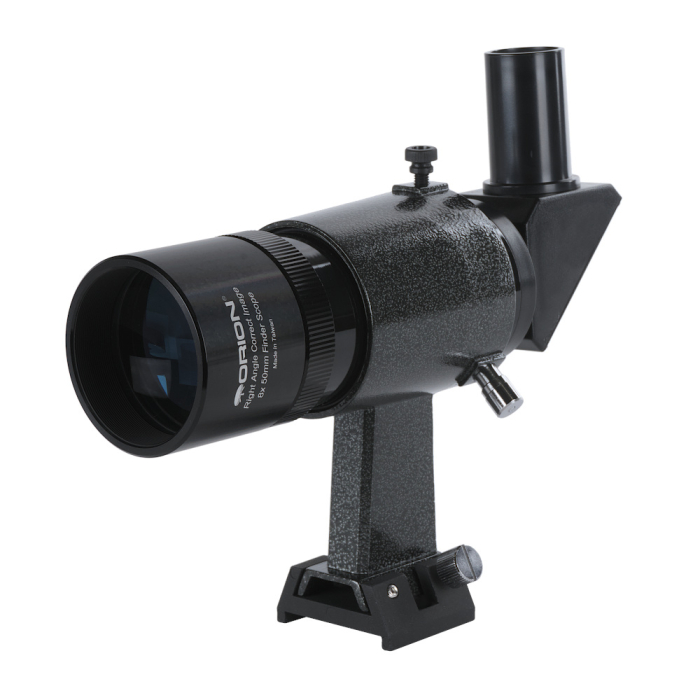 Orion 8x50 Right Angle Finder Scope The Orion 8x50 Right Angle Finder Scope facing forward and to the left