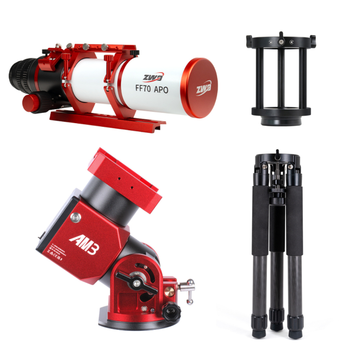 ZWO 70 mm APO Refractor with AM3N Mount ZWO 70 mm APO Refractor with AM3N Mount TC40 Tripod and PE160 Pier Extension