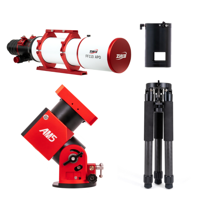 ZWO 110 mm APO Refractor with AM5N Mount ZWO 110 mm APO Refractor with AM5N Mount TC40 Tripod PE200 Pier Extension