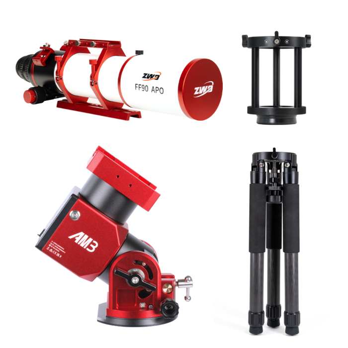 ZWO 90 mm APO Refractor with AM3N Mount ZWO 90 mm APO Refractor with AM3N Mount TC40 Tripod PE160 Pier Extension