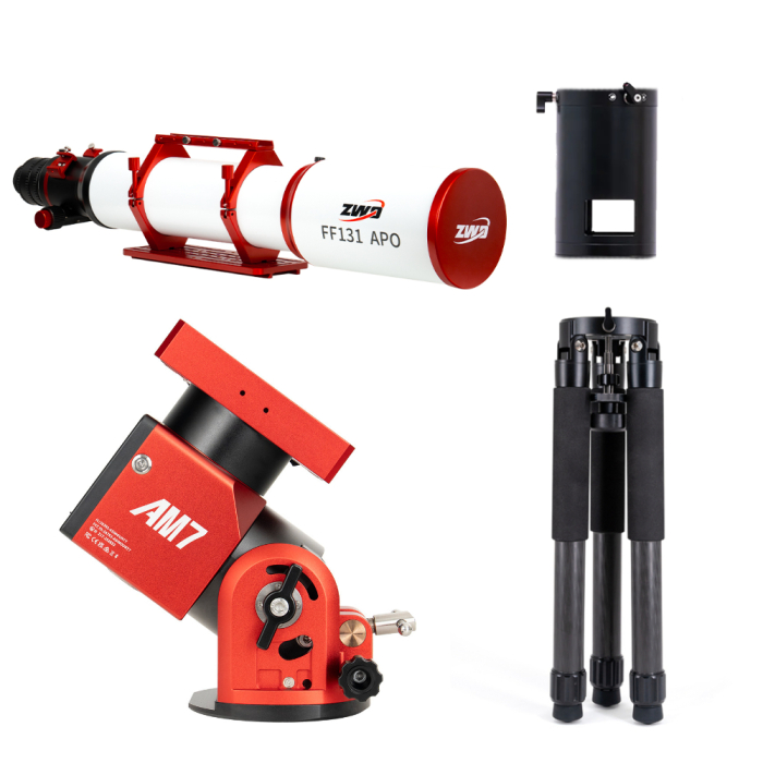 ZWO 131 mm APO Refractor with AM7 Mount ZWO 131 mm APO Refractor with AM7 Mount TC40 Tripod and PE200 Pier Extension