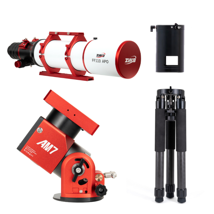 ZWO 110 mm APO Refractor with AM7 Mount ZWO 110 mm APO Refractor with AM7 Mount TC40 Tripod and PE200 Pier Extension