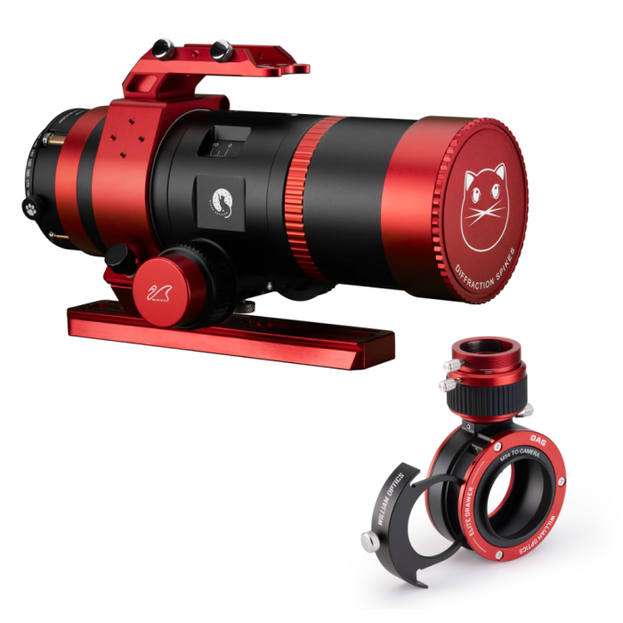 William Optics UltraCat 56 Refractor with Elite Drawer OAG Kit William Optics UltraCat 56 Telescope with Elite Drawer OAG Kit