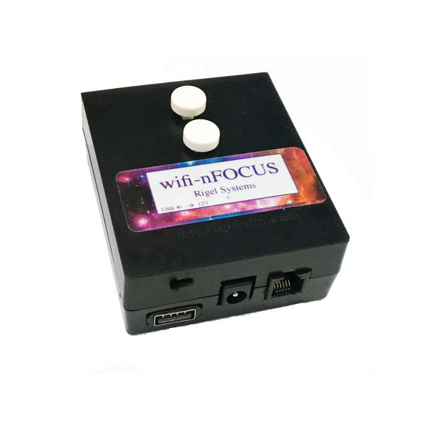 Rigel Systems WiFi-nFocus Focuser Motor for Celestron 11 SCTMak with Standard Focusers RIgel Systems wifi-nFocus focuser controller for Celestron Schmidt Cassegrain and Makustov Cassegrain telescopes. Control your telescope focuser wirelessly.