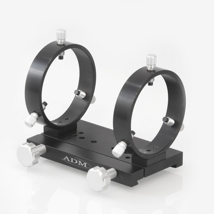 ADM Accessories 100 mm Guidescope Ring Set wSingle 7 Dovetail Adapter ADM Accessories 100 mm Guidescope Ring Set with One D Series Saddle Style Adapter