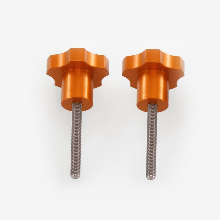 ADM Accessories CGEM Knob Upgrade - Two Orange Anodized Azimuth Knobs