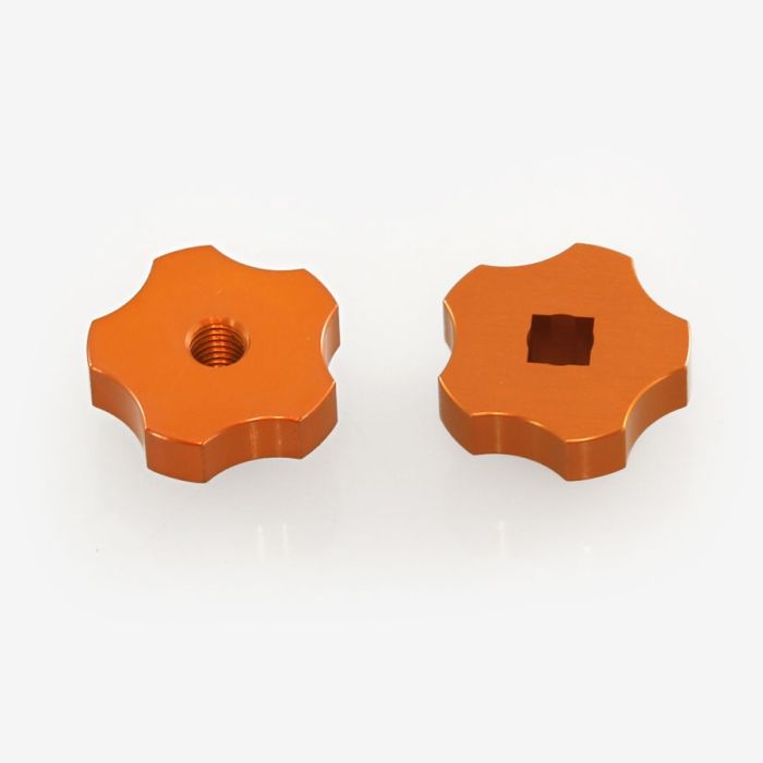 ADM Accessories CGEM Knob Upgrade - Two Orange Anodized Spreader Bar Knobs