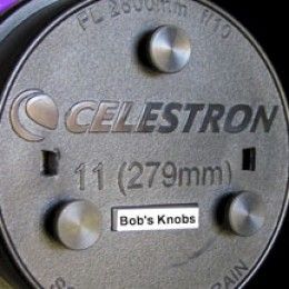Bobs Knobs Celestron 11 SCT f10 Metric Collimation Knobs - Black Oxide