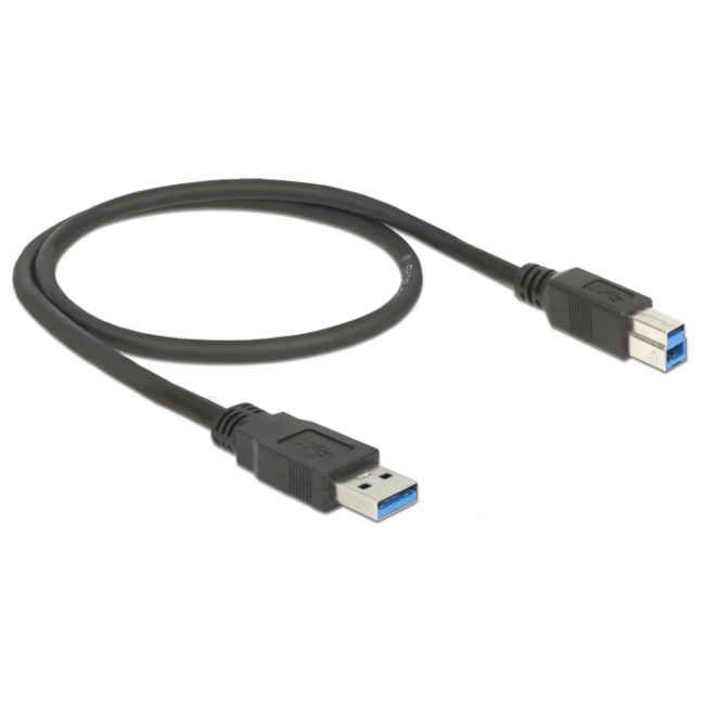 Pegasus Astro USB 3.0 Cable Type-A Male to Type-B Male - Pack of Two Pegasus Astro USB 3.0 Type-A Male to Type-B Male. Black cable and connectors. One half meter long. 