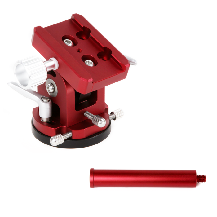 William Optics Low Latitude Vixen Base Mount  Red Extension Bar for SkyGuider Pro - Red