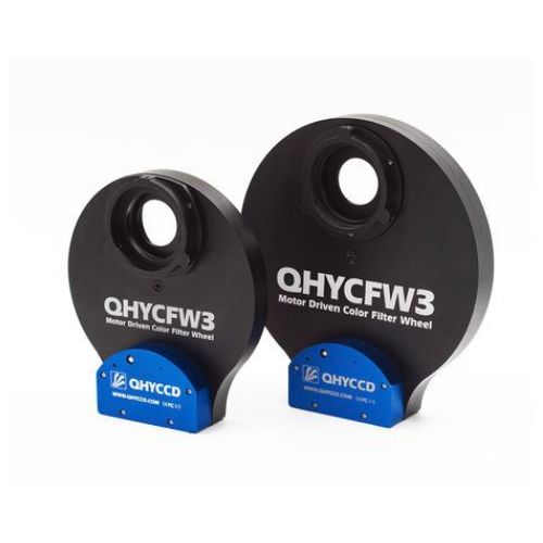 QHY CFW3 Small Color Filter Wheel 1.25 7 Position - Thin Version QHY Third Generation S Color Filter Wheel with 7 Positions for 1.25 Filters or 6 Positions for 36 mm Filters