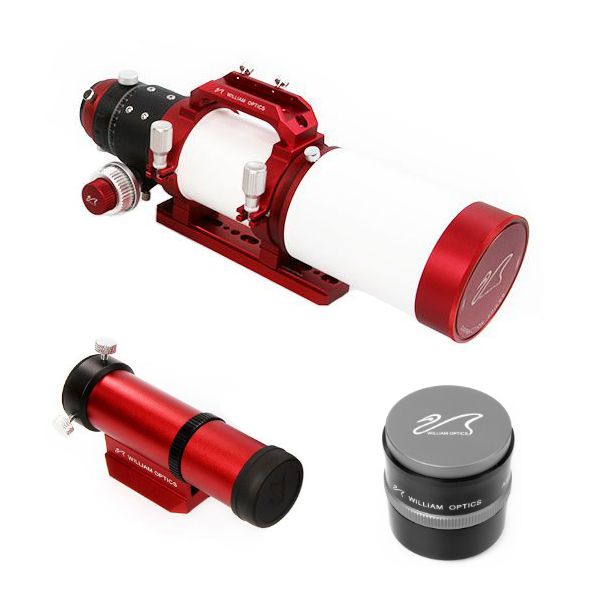 William Optics Gran Turismo 81 f5.9 APO Refractor in Red with 32mm UniGuide and P-FLAT6AIII