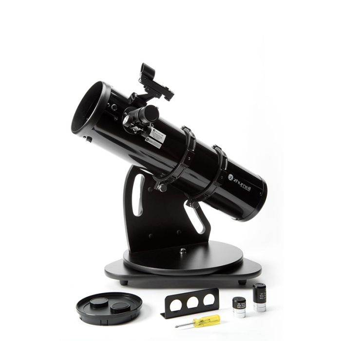 Zhumell Z130 Newtonian Reflector Telescope on Portable Altazimuth Mount Zhumell Z130 Portable Tabletop Dobsonian Reflector