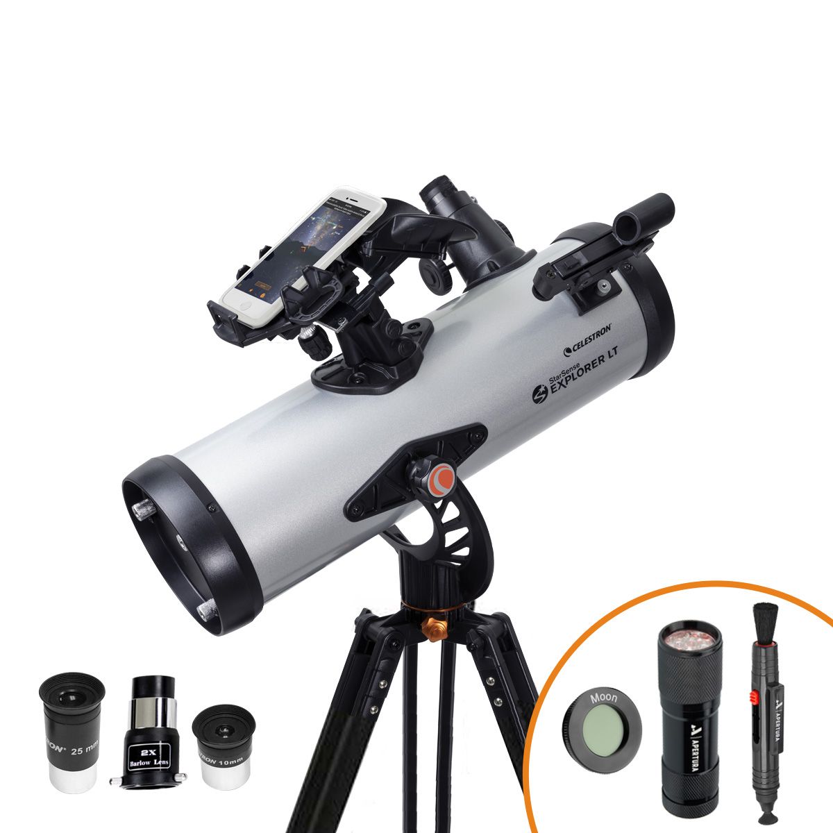 Celestron StarSense Explorer LT 114AZ Essential Telescope Bundle