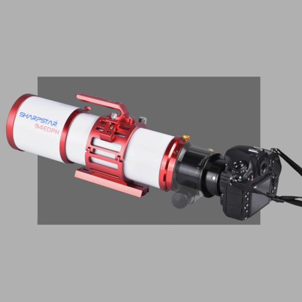 {{Image of the 94EDPH and its reducer connected to a DSLR}}