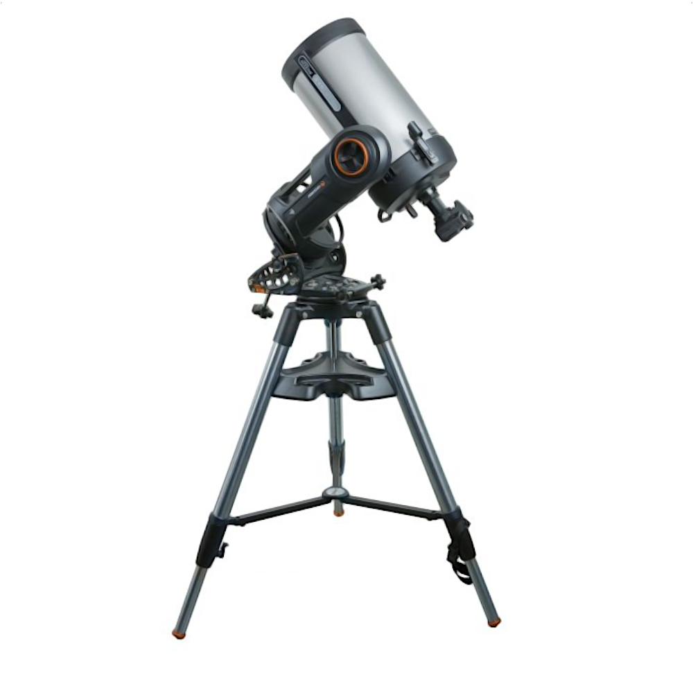 Celestron telescope mounted on an EQ wedge