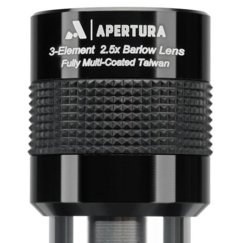 2.5x Barlow lens on side up close