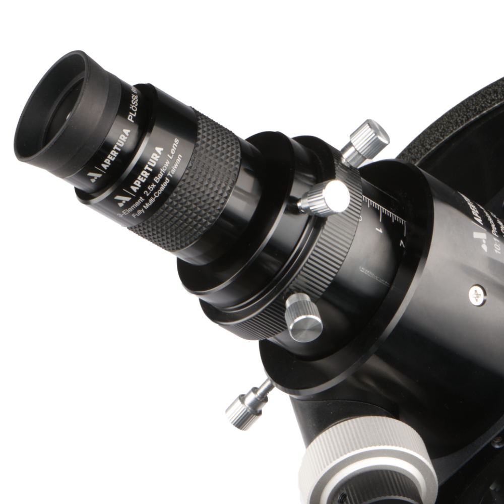 2.5x Barlow lens on side up close
