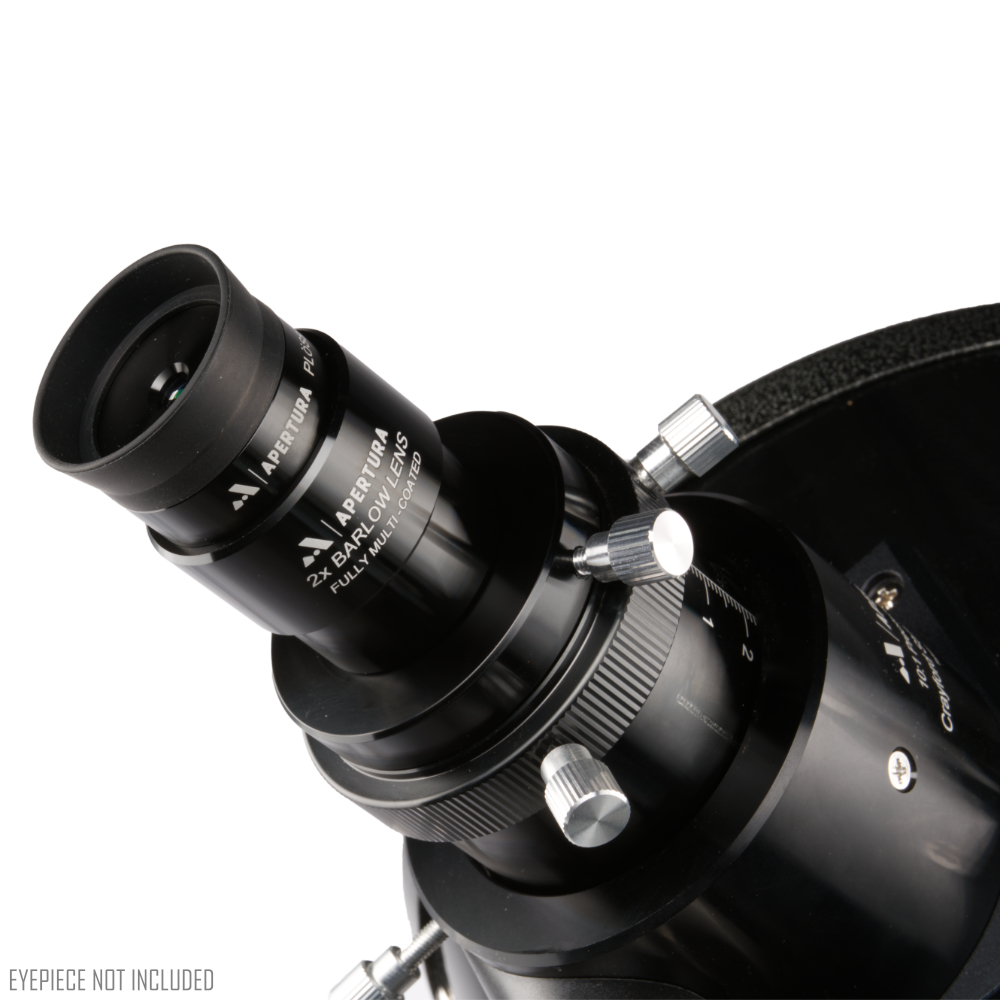 2x ED Barlow lens up close view