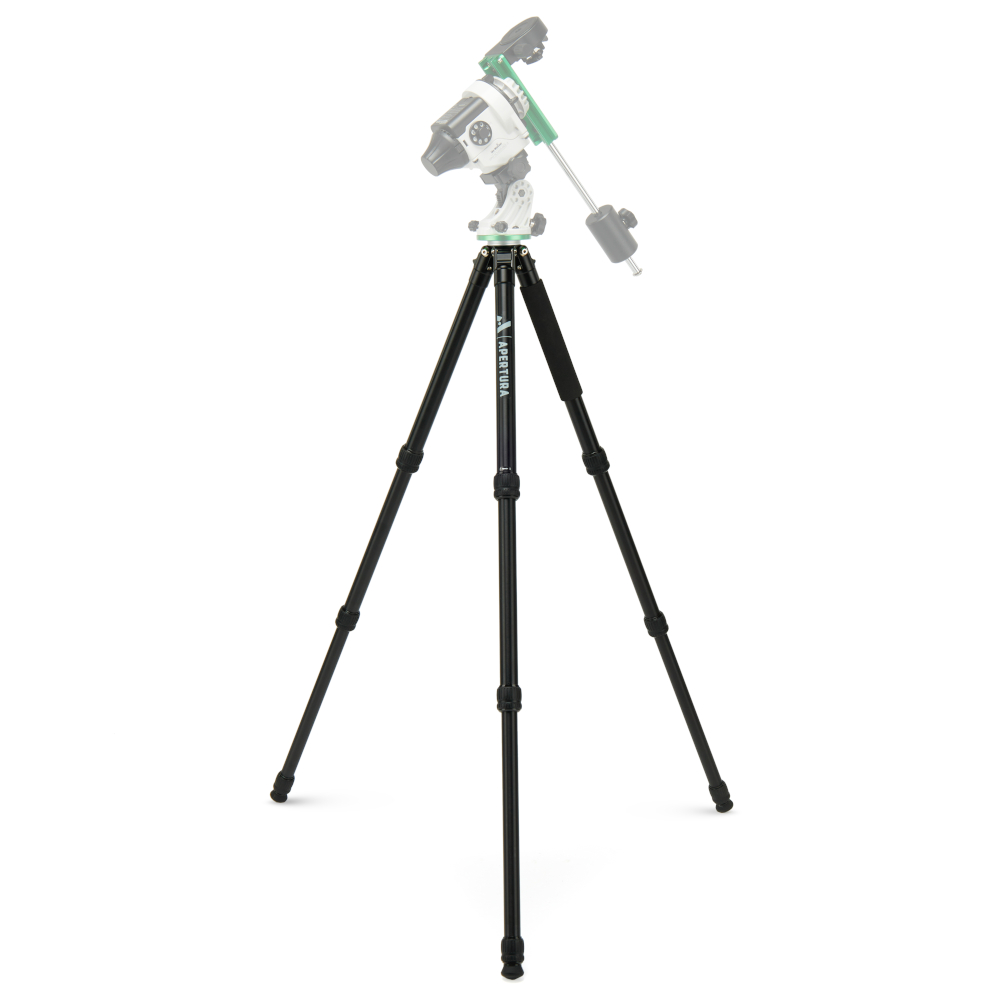 {{Apertura compact aluminum tripod - extended with mount }}