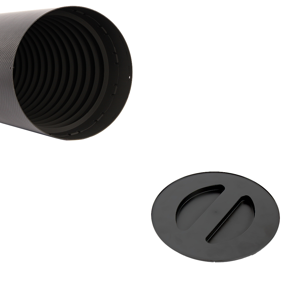 Image of light baffles and rear cap