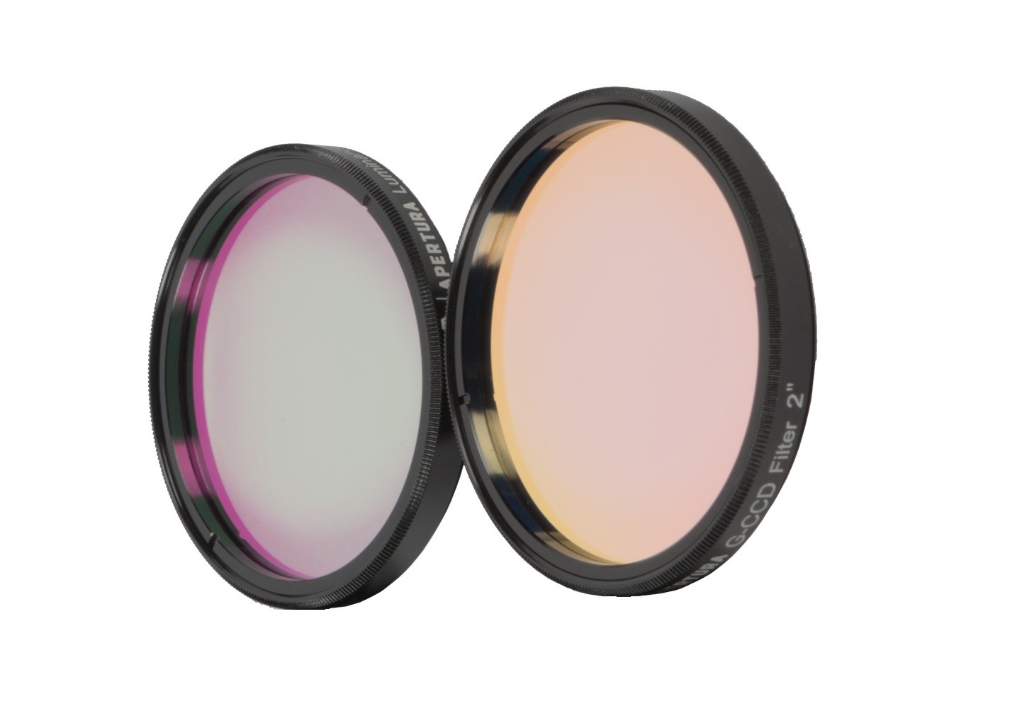 The Apertura 1.25 inch LRGB filter set's Green and Red filters