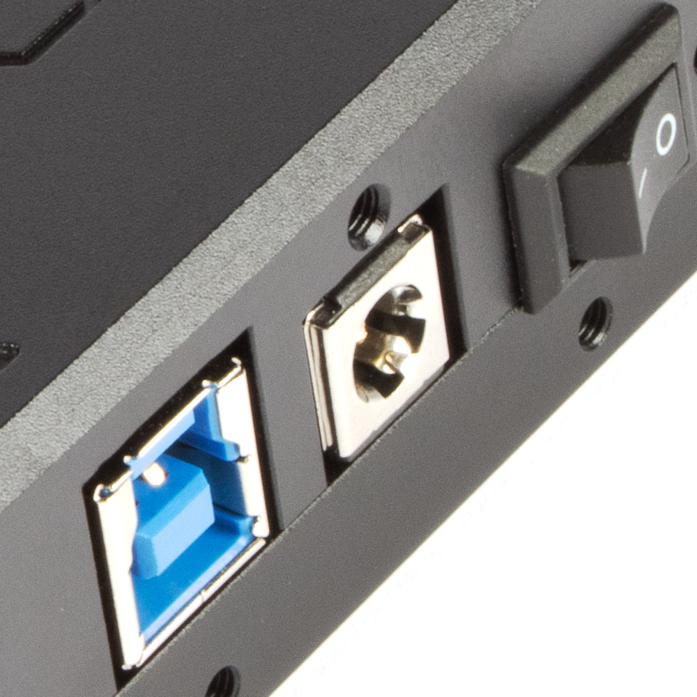 Close up of power port