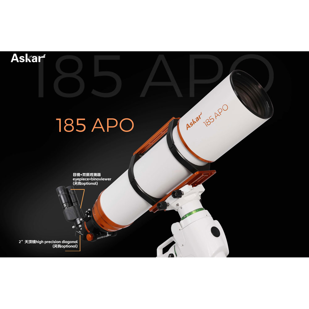Askar 185APO Fully Mounted with Accessories and Black Background