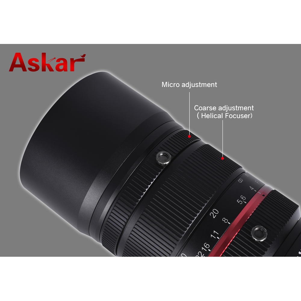 Askar 200 mm Lens Focusing Modes