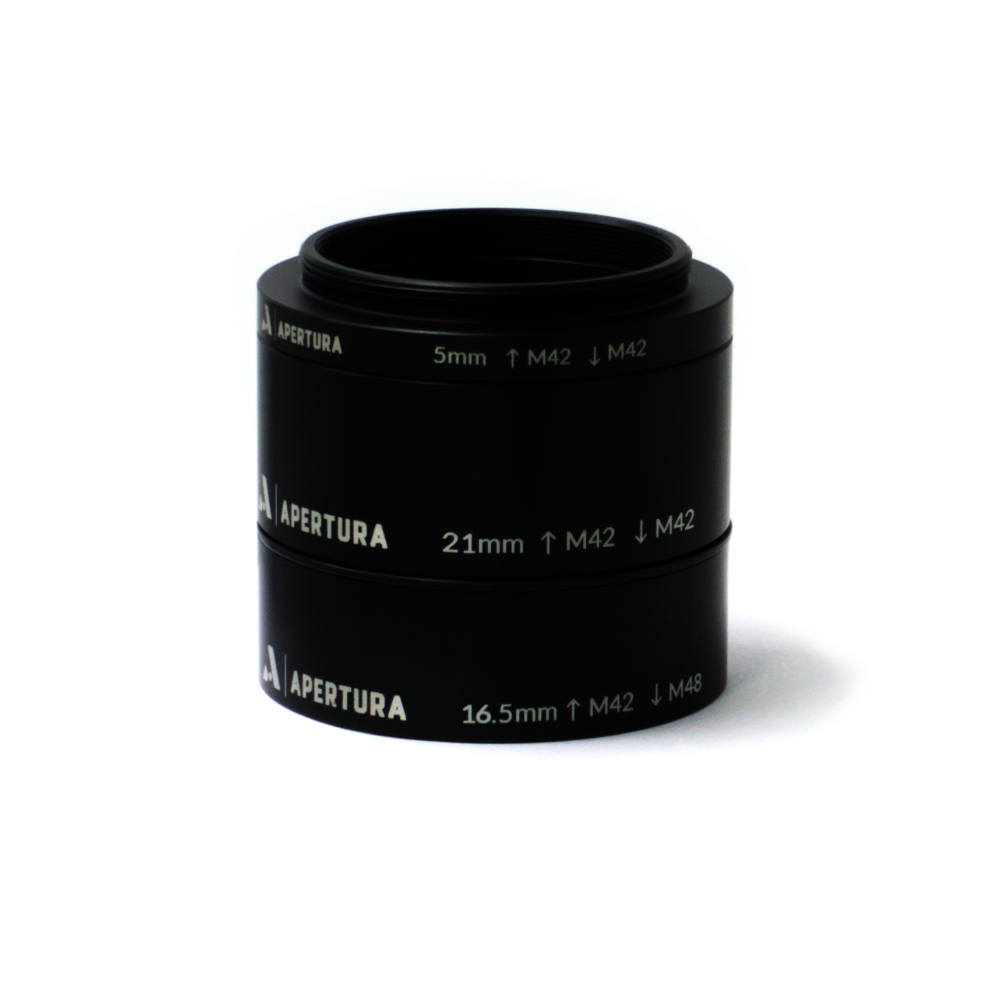 {{Apertura Camera Adapter System stacked}}