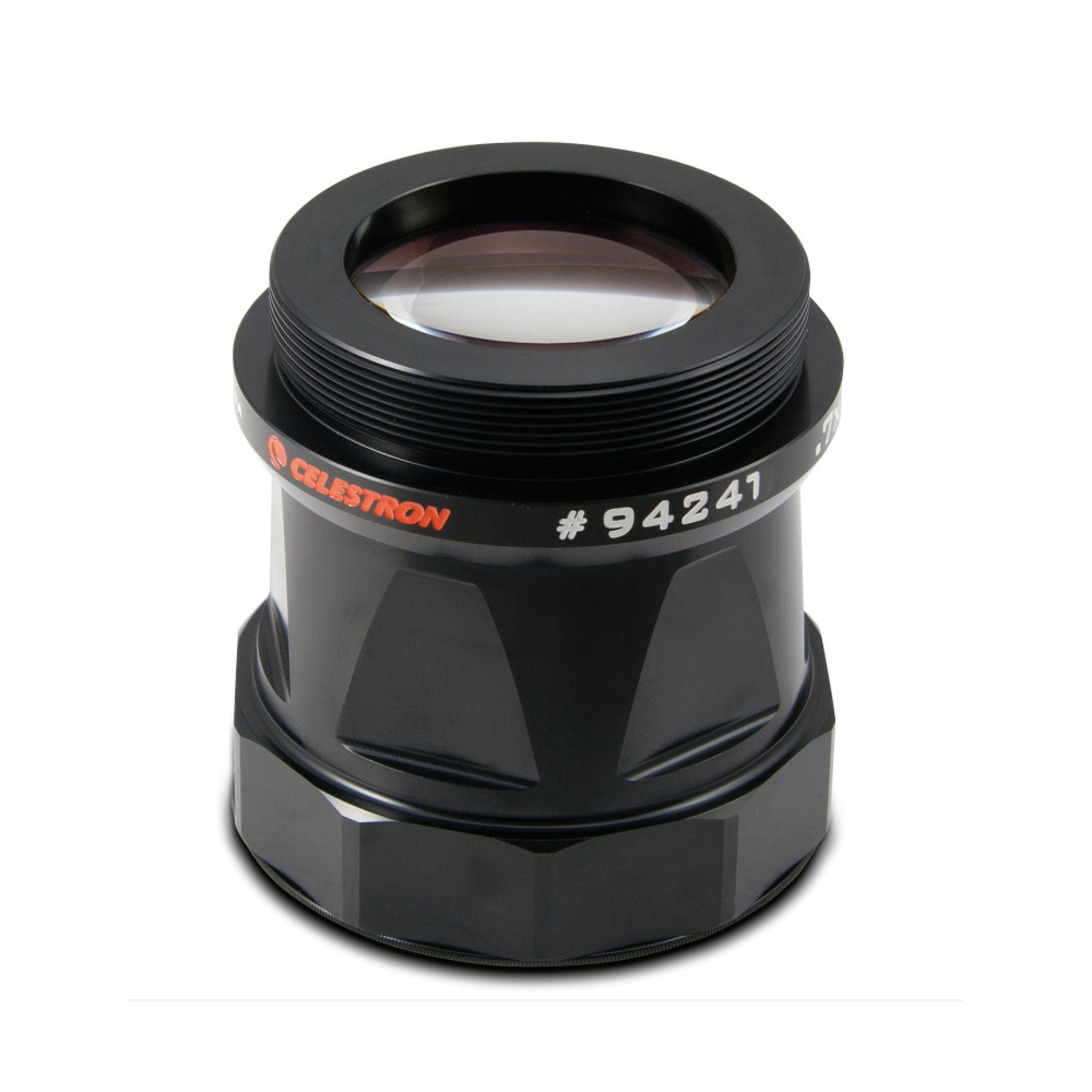 The Celestron 0.7x Reducer for the EdgeHD 1100 sat straight up and down