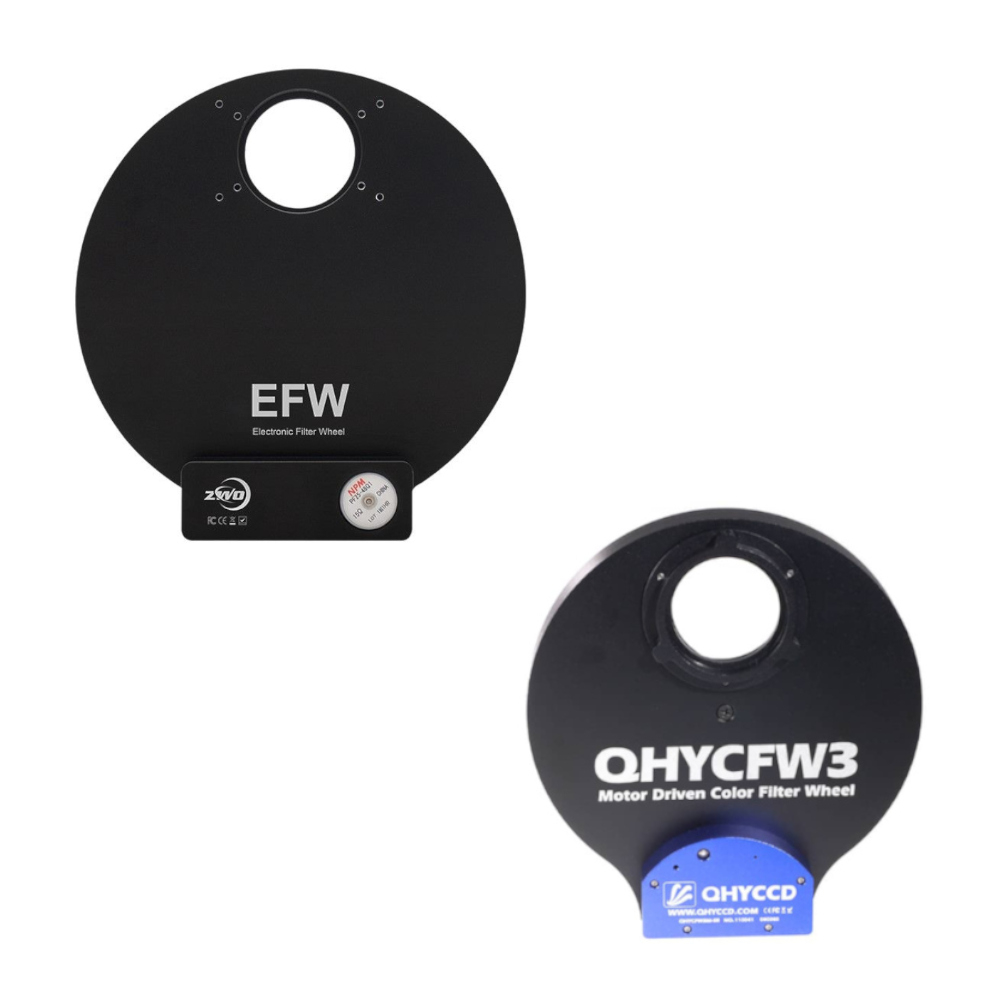 Electronic filter wheels that work with the dark frame filter