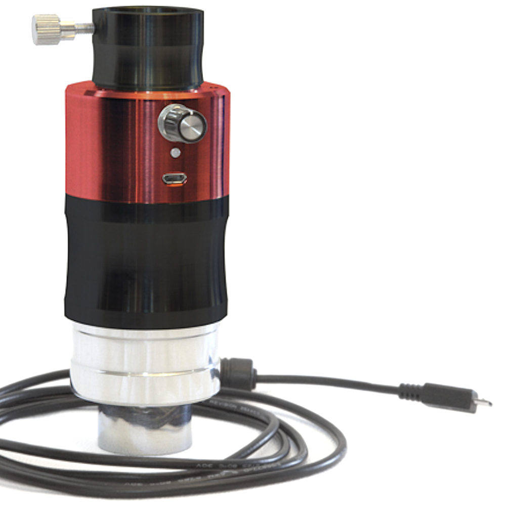 The DayStar Quark, with a USB cable surrounding it
