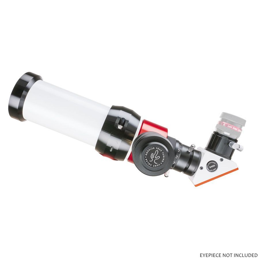 The Lunt 50 mm Ha Solar Telescope shown from the side