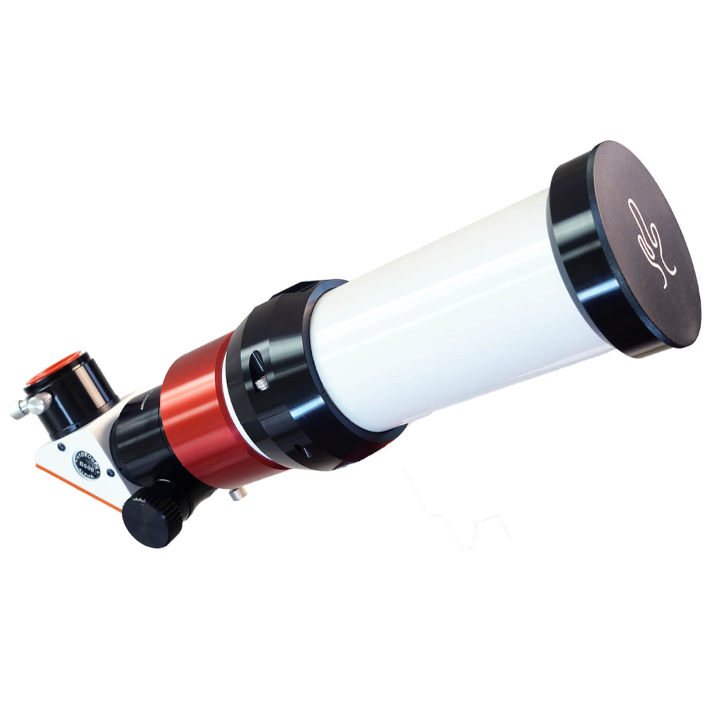 The Lunt 50 mm Telescope facing left at a quarter profile